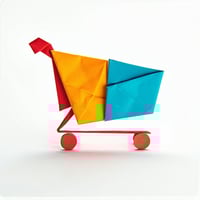 marketing agency logo with a shopping cart