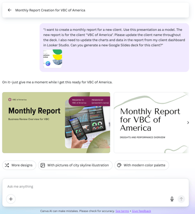 canva AI for presentations