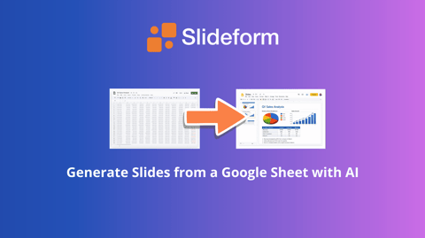 Generate Google Slides from Google Sheets with AI